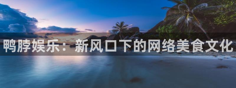 焦点娱乐平台管网入口：鸭脖娱乐：新风口下的网络美食文化