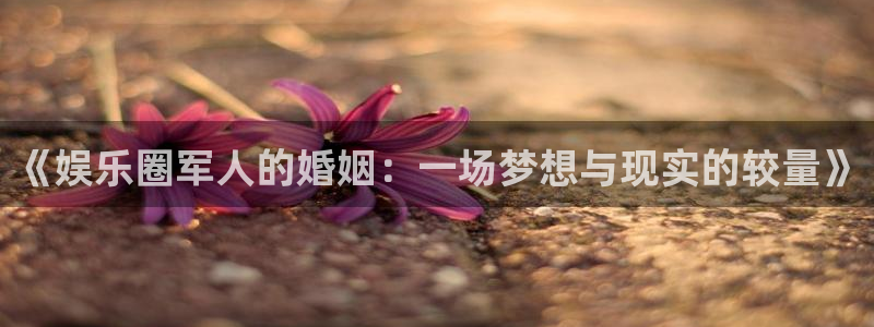 焦点娱乐2体育：《娱乐圈军人的婚姻：一场梦想与现实的较量》